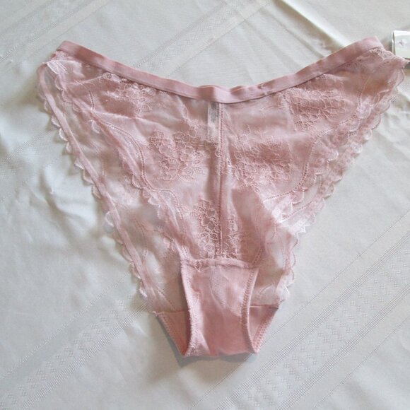 b.tempt’d by Wacoal No Strings Attached Lacy Panty Cheeky Pink NWT XL - Picture 5 of 7